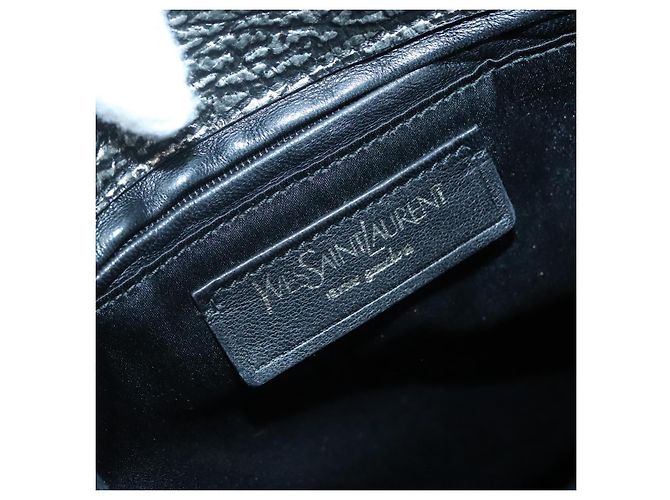 SAINT LAURENT Borsa a Spalla Metropolis Pelle Argento Auth am8965 - vista 16