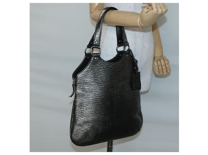 SAINT LAURENT Borsa a Spalla Metropolis Pelle Argento Auth am8965 - vista 23
