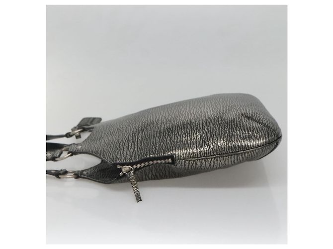 SAINT LAURENT Borsa a Spalla Metropolis Pelle Argento Auth am8965 - vista 4