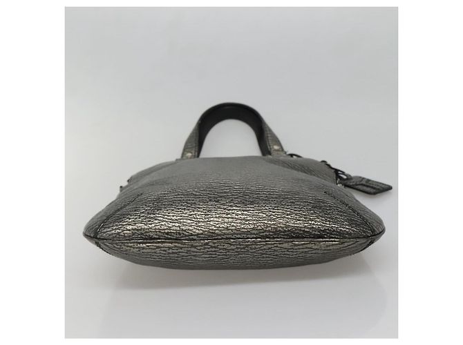 SAINT LAURENT Borsa a Spalla Metropolis Pelle Argento Auth am8965 - vista 9
