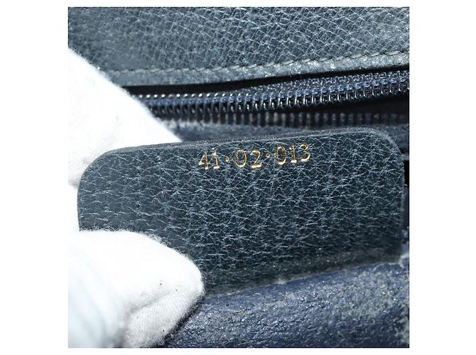 GUCCI GG Supreme Sherry Line Borsa a Spalla PVC Blu Navy Oro 41 02 013 Auth ep10484 D'oro - vista 21