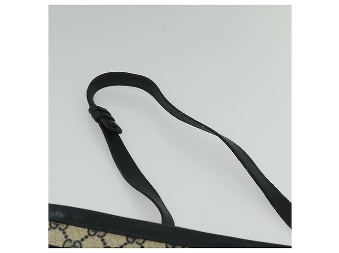 GUCCI GG Supreme Sherry Line Borsa a Spalla PVC Blu Navy Oro 41 02 013 Auth ep10484 D'oro - vista 8