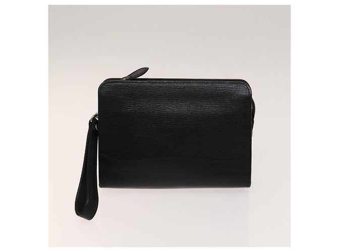 Borsa Clutch BURBERRY in Tela e Pelle 4 pezzi Beige Marrone Nero Auth bs29014 - vista 12