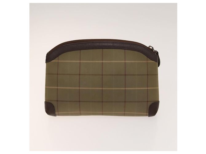 Borsa Clutch BURBERRY in Tela e Pelle 4 pezzi Beige Marrone Nero Auth bs29014 - vista 18