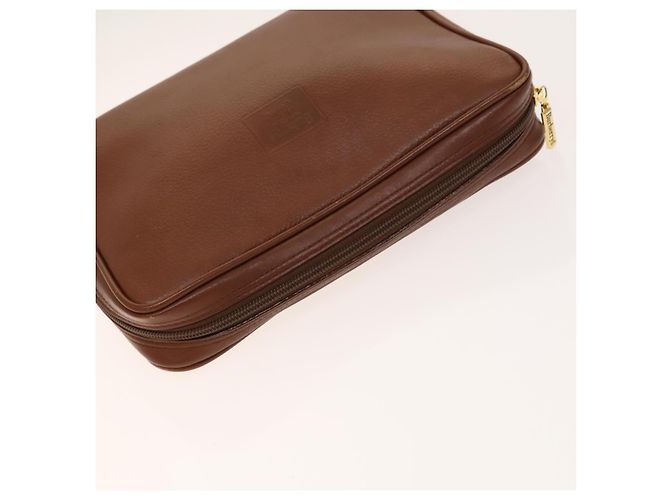 Borsa Clutch BURBERRY in Tela e Pelle 4 pezzi Beige Marrone Nero Auth bs29014 - vista 4