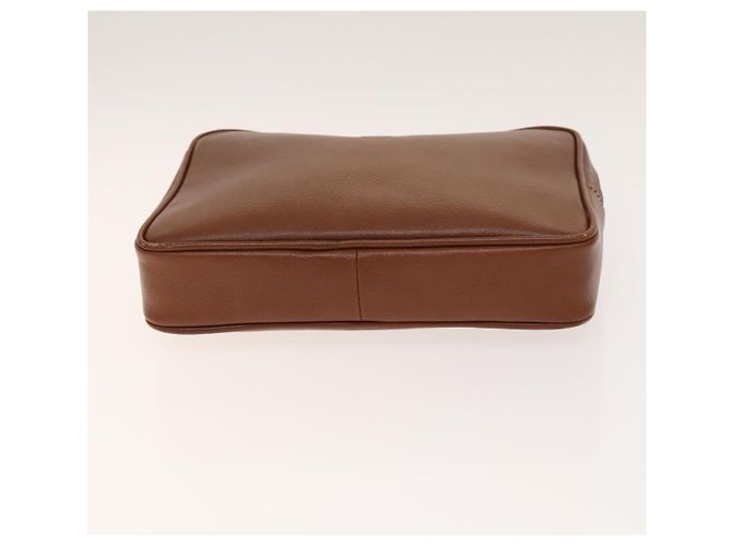 Borsa Clutch BURBERRY in Tela e Pelle 4 pezzi Beige Marrone Nero Auth bs29014 - vista 5