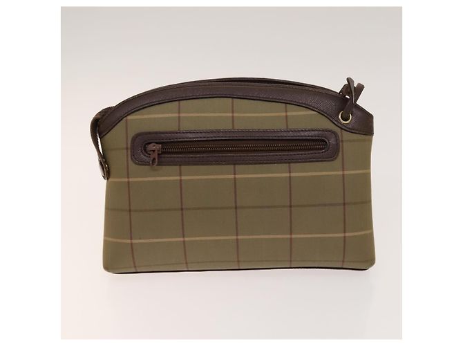 Borsa Clutch BURBERRY in Tela e Pelle 4 pezzi Beige Marrone Nero Auth bs29014 - vista 8