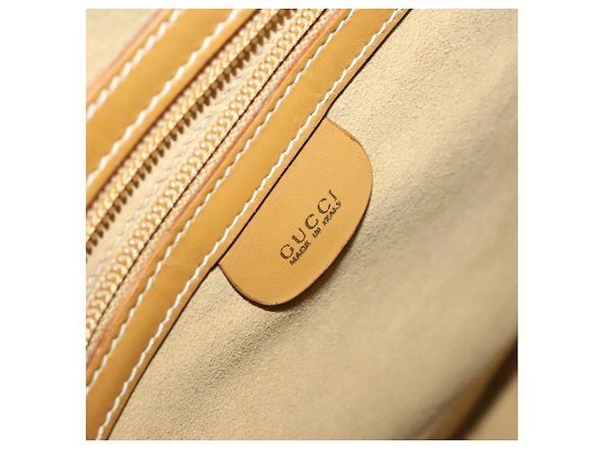 Gucci Borsa Boston GG Canvas 2way Oro Beige Auth ep10259 D'oro - vista 19