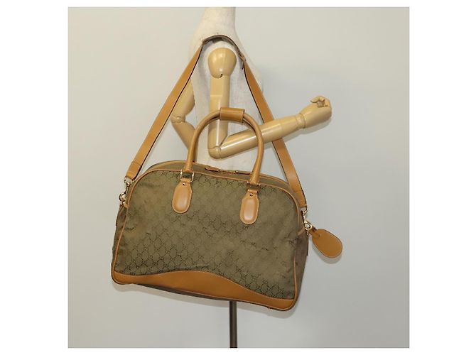 Gucci Borsa Boston GG Canvas 2way Oro Beige Auth ep10259 D'oro - vista 26