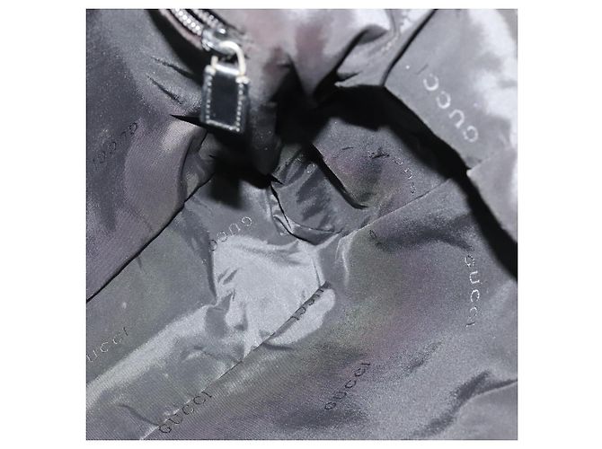 Borsa a Spalla GUCCI in Nylon Nera 019 0340 Auth 134971 Nero - vista 18