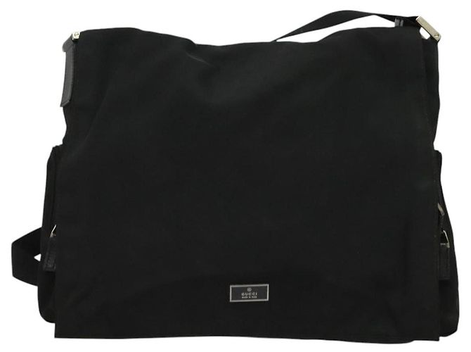 Borsa a Spalla GUCCI in Nylon Nera 019 0340 Auth 134971 Nero - vista 2
