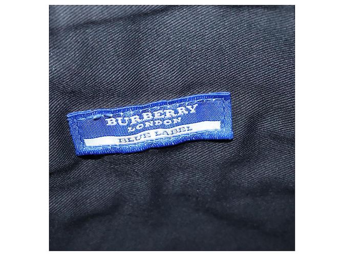 Borsa a spalla Burberry Blue Label in tela nera e argento autentica ti3407 Nero - vista 14