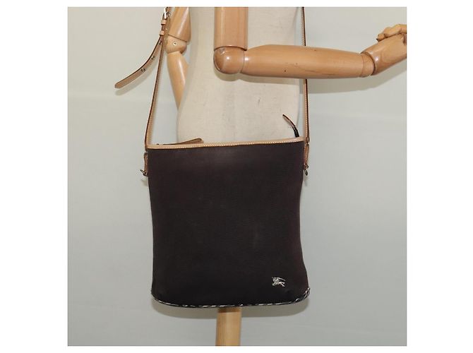 Borsa a spalla Burberry Blue Label in tela nera e argento autentica ti3407 Nero - vista 19
