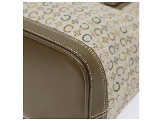 Céline CELINE C Macadam Canvas Tote Bag Khaki Silber Auth BA5408 - Ansicht 10