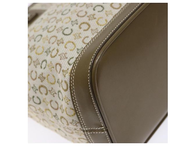 Céline CELINE C Macadam Canvas Tote Bag Khaki Silber Auth BA5408 - Ansicht 11