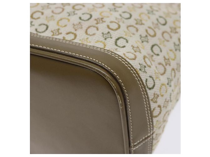 Céline CELINE C Macadam Canvas Tote Bag Khaki Silber Auth BA5408 - Ansicht 12