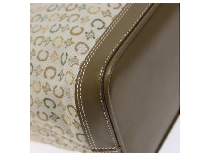 Céline CELINE C Macadam Canvas Tote Bag Khaki Silber Auth BA5408 - Ansicht 13
