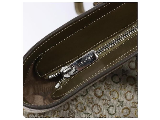 Céline CELINE C Macadam Canvas Tote Bag Khaki Silber Auth BA5408 - Ansicht 16
