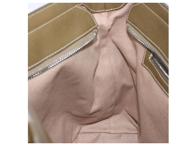 Céline CELINE C Macadam Canvas Tote Bag Khaki Silber Auth BA5408 - Ansicht 20