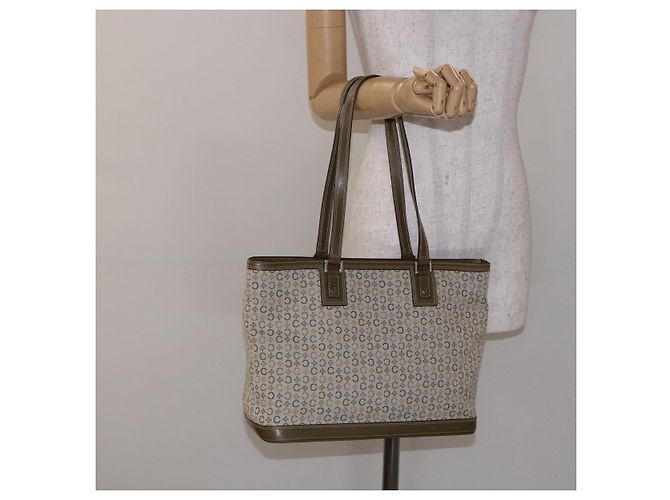 Céline CELINE C Macadam Canvas Tote Bag Khaki Silber Auth BA5408 - Ansicht 23