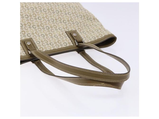 Céline CELINE C Macadam Canvas Tote Bag Khaki Silber Auth BA5408 - Ansicht 7