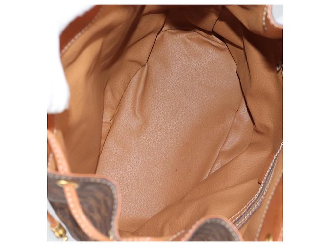 Céline Borsa a Spalla in Tela Macadam CELINE in Pelle PVC Marrone Oro Auth 136201 D'oro - vista 21