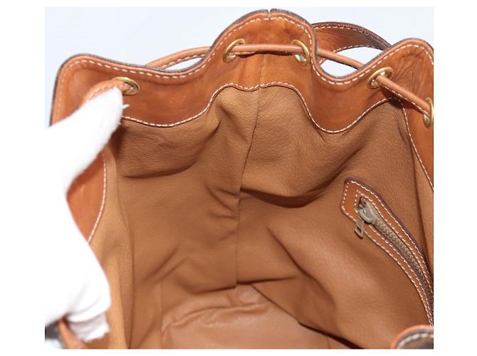 Céline Borsa a Spalla in Tela Macadam CELINE in Pelle PVC Marrone Oro Auth 136201 D'oro - vista 22