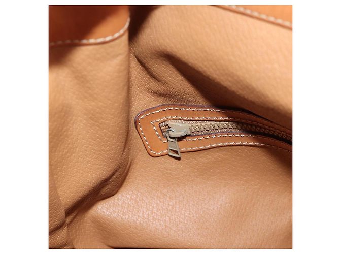 Céline Borsa a Spalla in Tela Macadam CELINE in Pelle PVC Marrone Oro Auth 136201 D'oro - vista 24