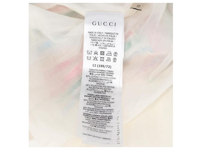 GUCCI Tuta in cotone multicolore Auth 138999 - vista 13