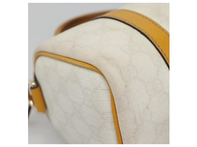 Gucci Borsa GG Supreme in PVC bianco e oro 193604 Auth 141249 D'oro - vista 11