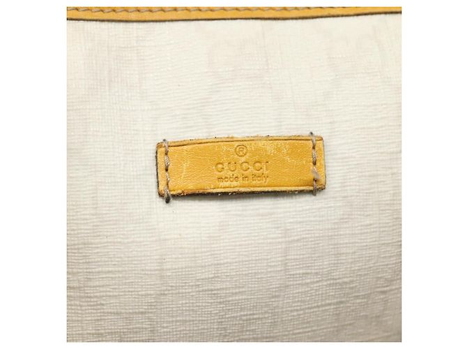 Gucci Borsa GG Supreme in PVC bianco e oro 193604 Auth 141249 D'oro - vista 15