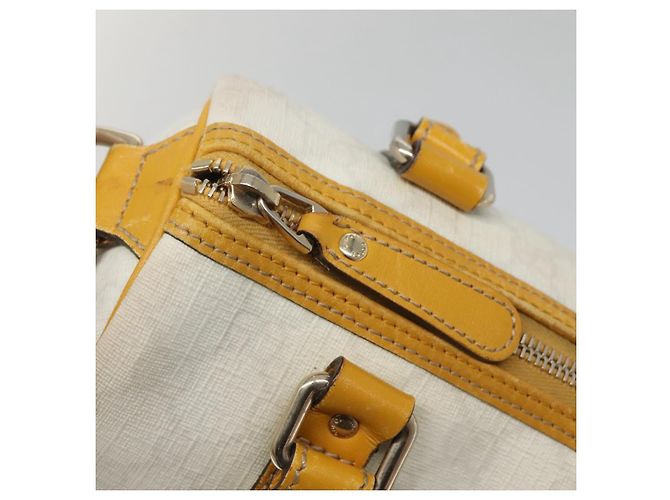 Gucci Borsa GG Supreme in PVC bianco e oro 193604 Auth 141249 D'oro - vista 16