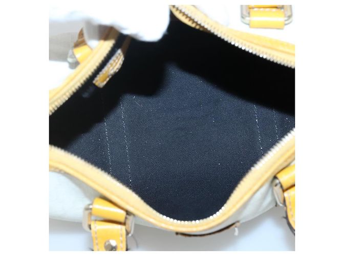 Gucci Borsa GG Supreme in PVC bianco e oro 193604 Auth 141249 D'oro - vista 18