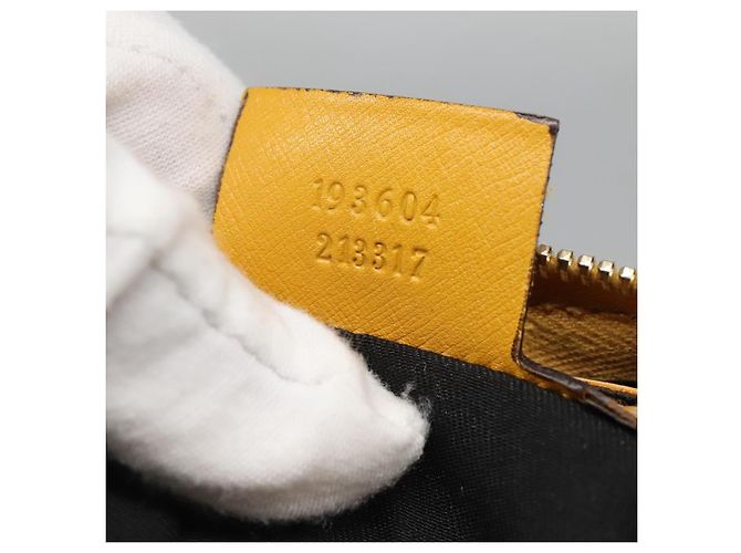 Gucci Borsa GG Supreme in PVC bianco e oro 193604 Auth 141249 D'oro - vista 22
