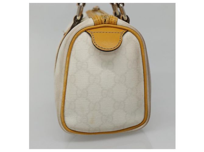 Gucci Borsa GG Supreme in PVC bianco e oro 193604 Auth 141249 D'oro - vista 5