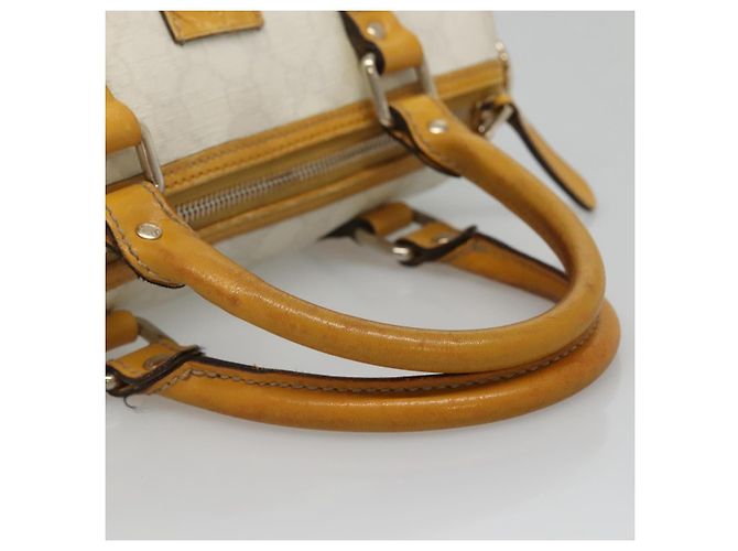 Gucci Borsa GG Supreme in PVC bianco e oro 193604 Auth 141249 D'oro - vista 7