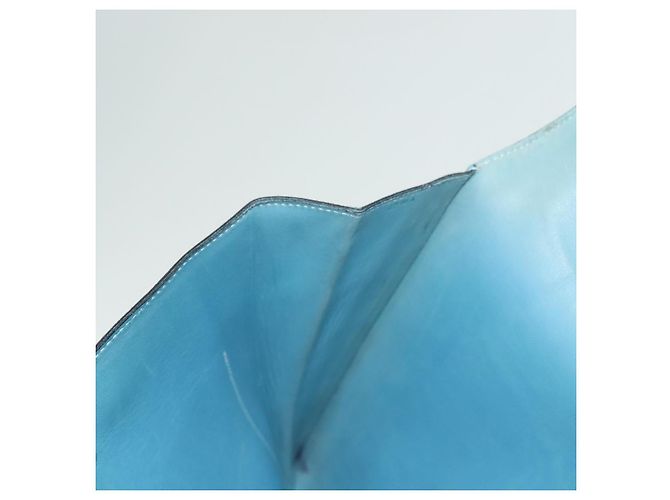 Hermès HERMES Borsa Clutch Dogon Meeting Togo Blu Chiaro Argento Auth BA5083 - vista 18