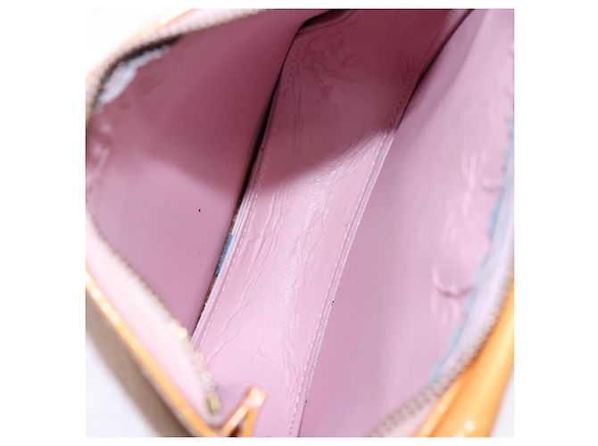 LOUIS VUITTON Vernis Motto Accessory Pouch Marshmallow Pink M91312 Auth BA5484 - view 11