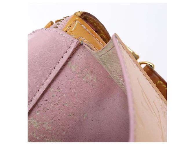 LOUIS VUITTON Vernis Motto Accessory Pouch Marshmallow Pink M91312 Auth BA5484 - view 12