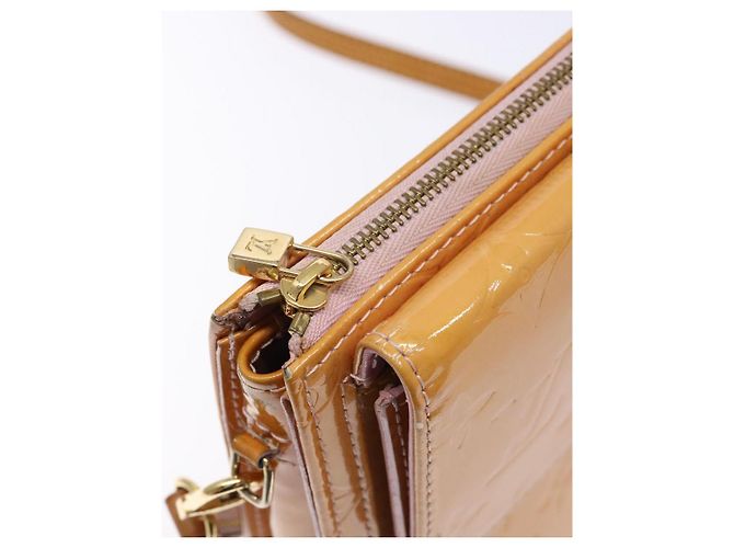 LOUIS VUITTON Vernis Motto Accessory Pouch Marshmallow Pink M91312 Auth BA5484 - view 17