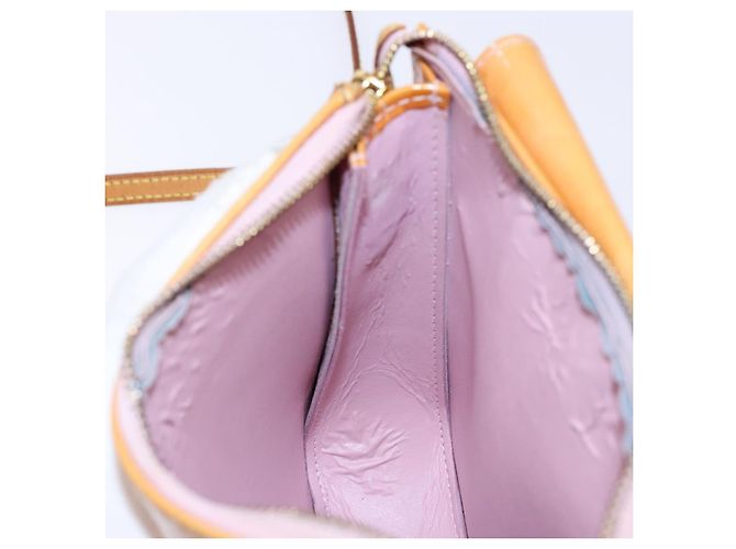 LOUIS VUITTON Vernis Motto Accessory Pouch Marshmallow Pink M91312 Auth BA5484 - view 18
