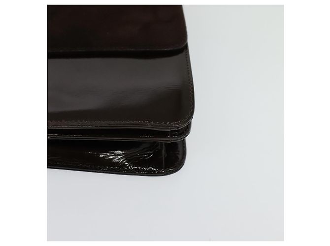 BALLY Borsa a Spalla in Pelle Scamosciata Marrone Scuro Oro Auth BA5436 D'oro - vista 11