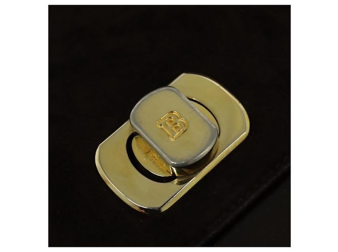 BALLY Borsa a Spalla in Pelle Scamosciata Marrone Scuro Oro Auth BA5436 D'oro - vista 14