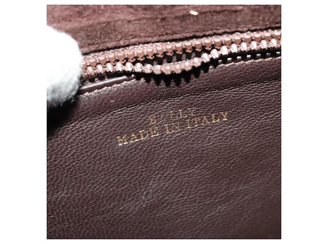BALLY Borsa a Spalla in Pelle Scamosciata Marrone Scuro Oro Auth BA5436 D'oro - vista 16
