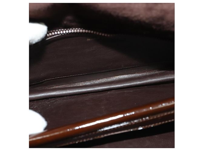 BALLY Borsa a Spalla in Pelle Scamosciata Marrone Scuro Oro Auth BA5436 D'oro - vista 17