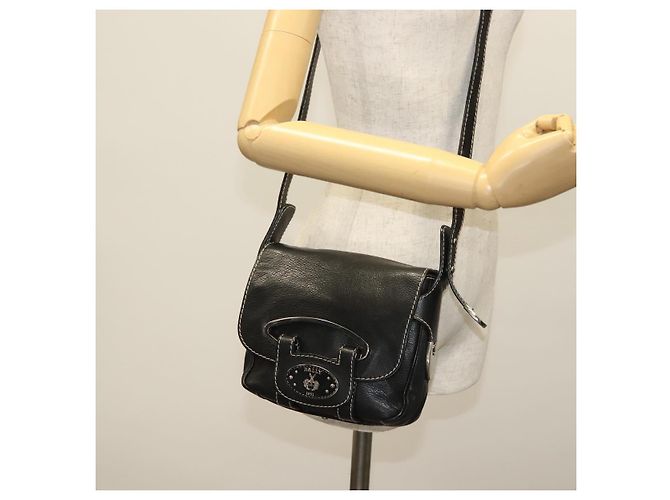 BALLY Schultertasche aus Leder Schwarz Silber Auth BA5493 - Ansicht 22