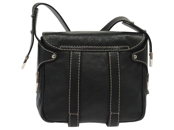 BALLY Schultertasche aus Leder Schwarz Silber Auth BA5493 - Ansicht 3