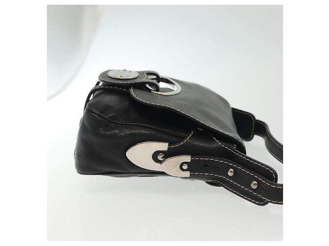 BALLY Schultertasche aus Leder Schwarz Silber Auth BA5493 - Ansicht 4