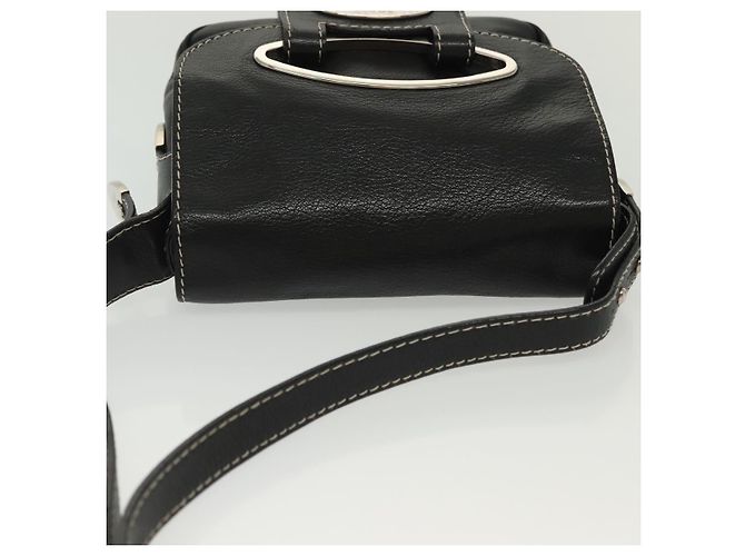 BALLY Schultertasche aus Leder Schwarz Silber Auth BA5493 - Ansicht 6