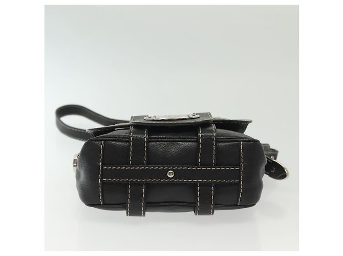 BALLY Schultertasche aus Leder Schwarz Silber Auth BA5493 - Ansicht 9
